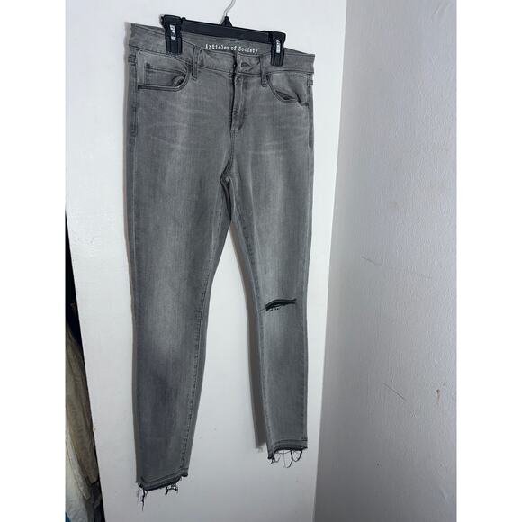 Articles of Society Sarah Skinny Gray Baldy Wash jeans - Picture 4 of 8